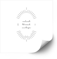 Thumbnail for Velvet Thread Vintage Minimalist Sticker | Sunburst Label Vinyl Decal