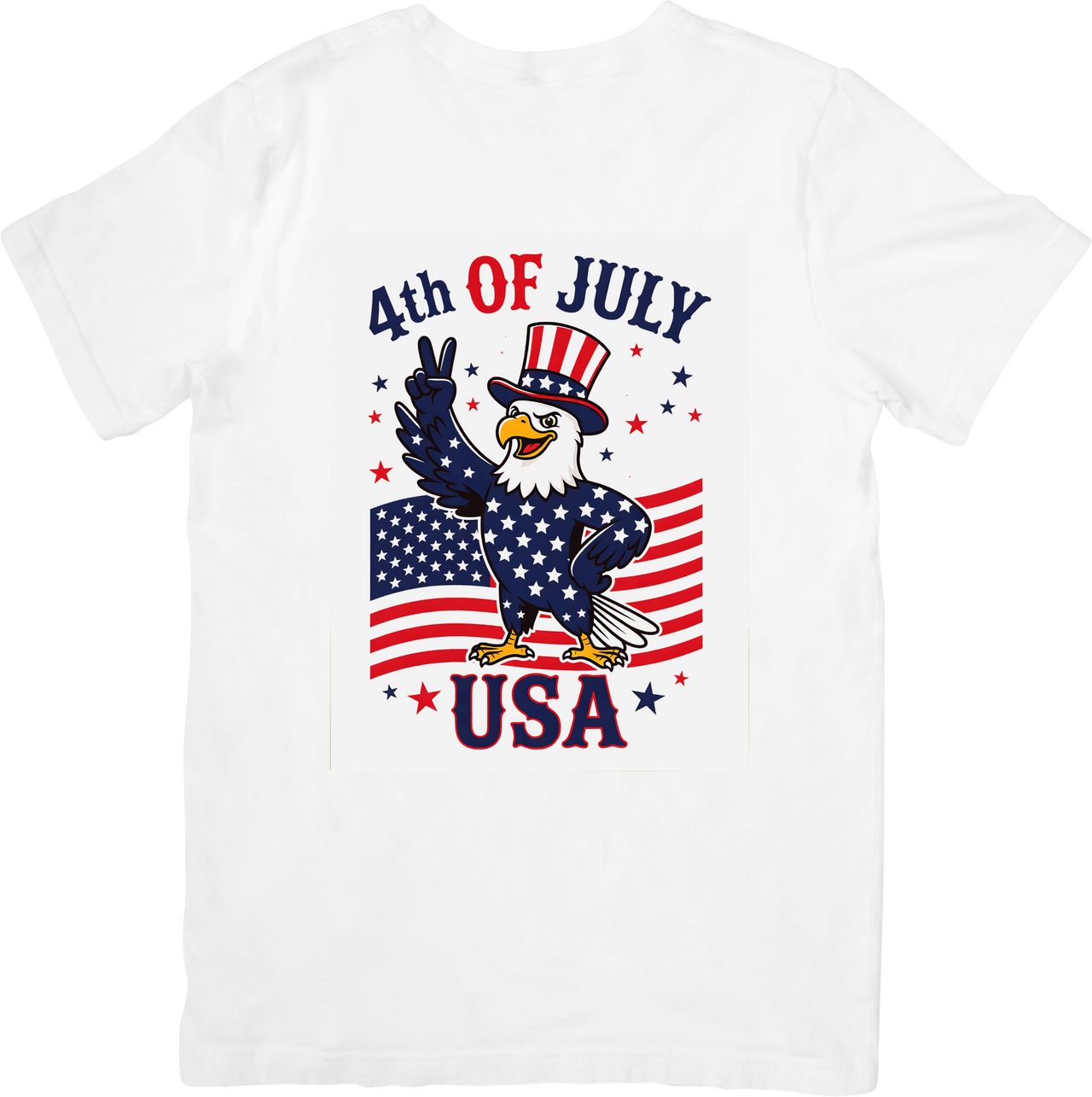 4th Of July USA Eagle T-Shirt | Patriotic Uncle Sam Eagle Graphic Tee | American Flag Gift