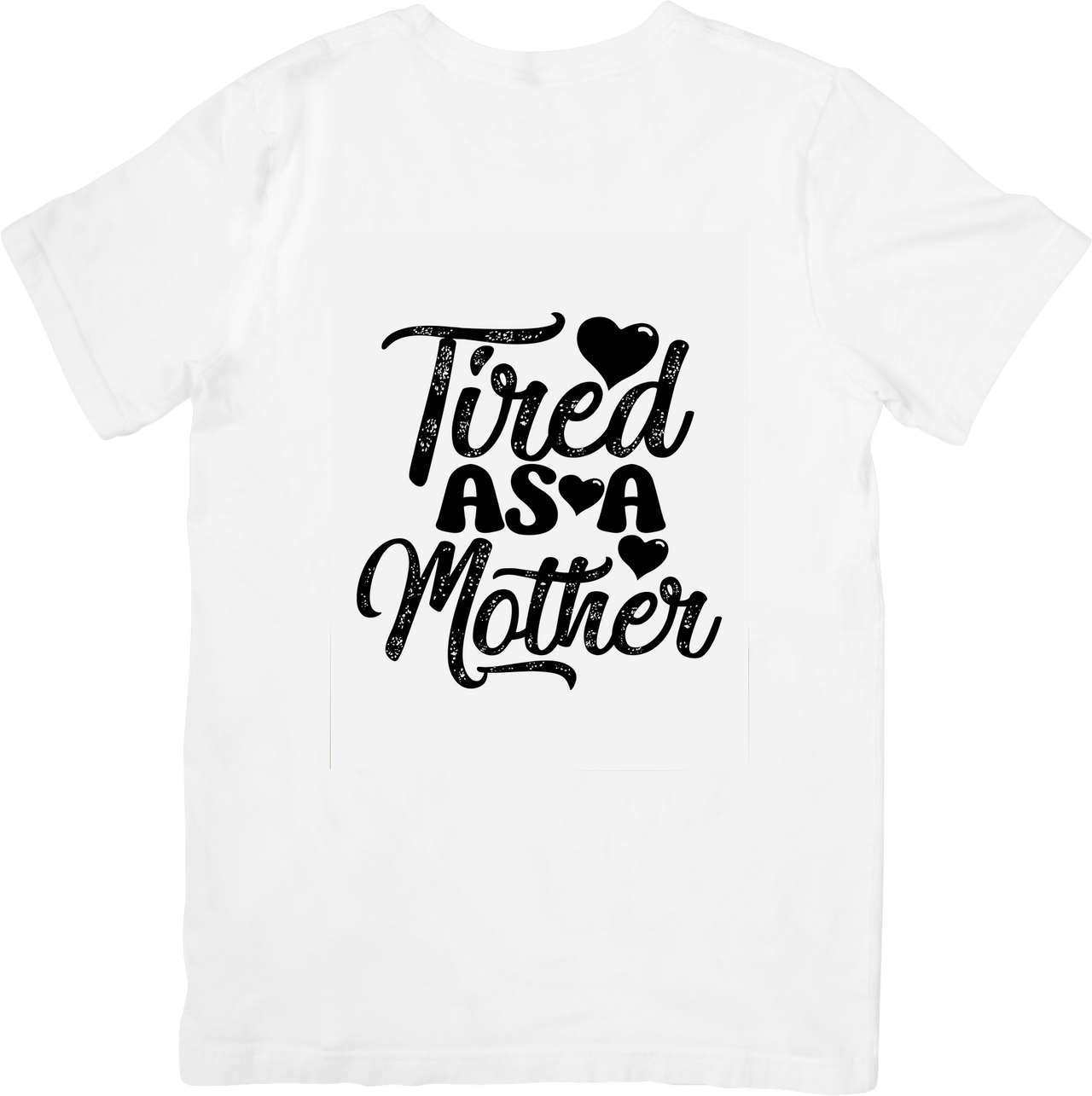 Tired As A Mother T-Shirt | Funny Mom Script Pun Graphic Tee | Mother's Day Gift