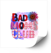 Thumbnail for Bad Moms Club Patriotic Sticker | Cute Sunflower Mom Vinyl Decal