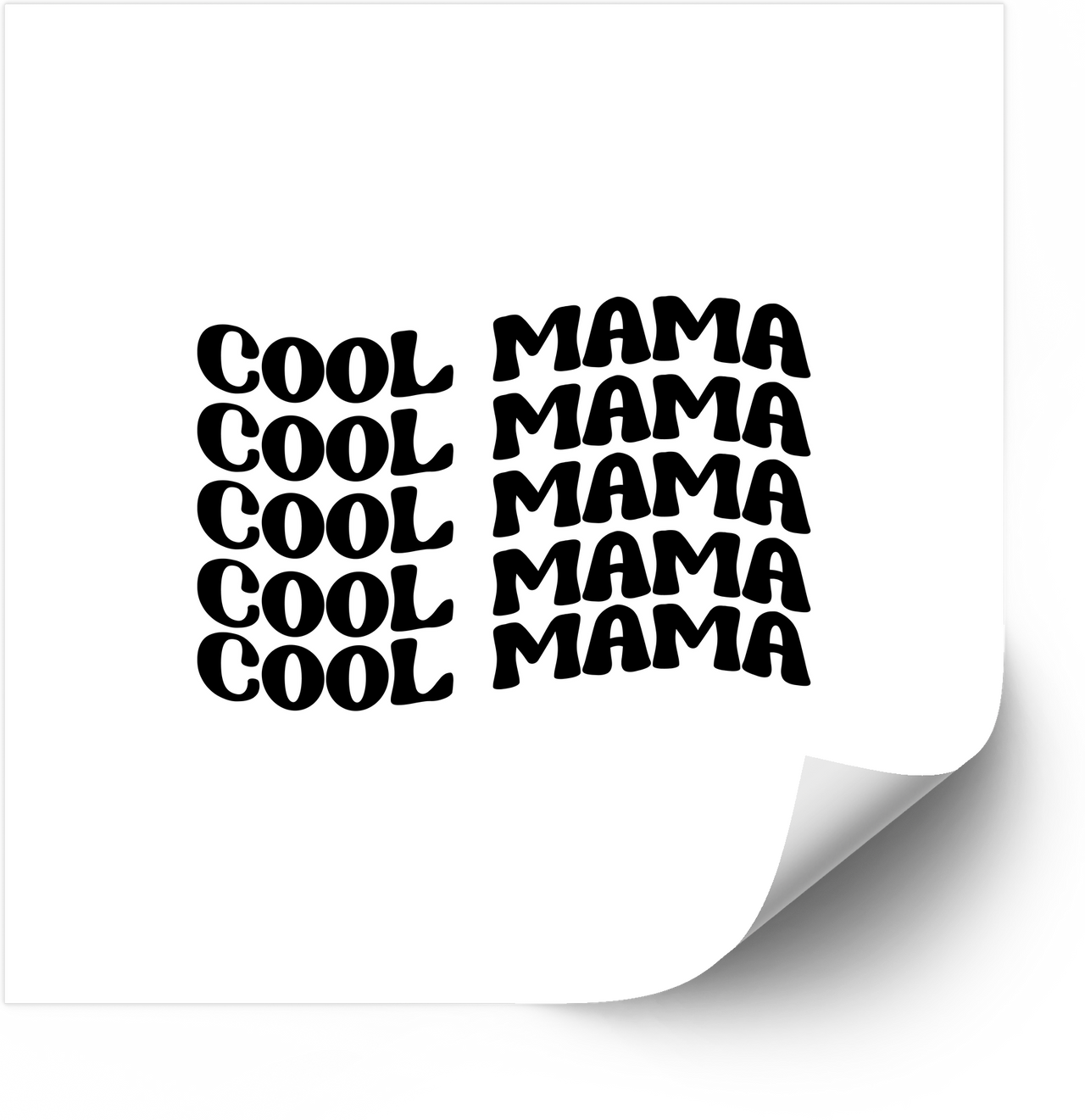 Cool Mama Repeating Pattern Sticker | Minimalist Mom Vinyl Decal